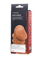 Телесная закрытая насадка с шишечками Cock Sleeve 008 Size L (17,6 см)