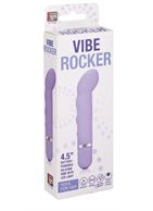 Фиолетовый мини-вибратор с загнутым кончиком NEON VIBE ROCKER PURPLE - 10,2 см.