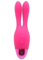 Розовый вибратор INDULGENCE Rechargeable Dream Bunny - 15 см.