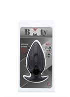 Большая чёрная анальная пробка BOOTYFUL ANAL PLUG LARGE BLACK - 10 см.