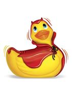 Вибратор утка-дьяволенок I Rub My Duckie Red Devil Travel Size