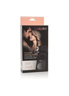 Чёрное эрекционное кольцо с вибрацией и подхватом мошонки Silicone Lovers Gear Figure 8" Enhancer