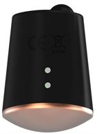 Черный клиторальный стимулятор Dazzling с вибрацией и ротацией - 6,7 см.