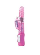 Ротатор Silicone Butterfly со стимулятором клитора-бабочкой (21,5 см)