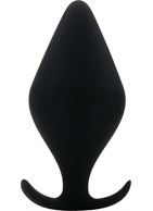 Чёрная анальная пробка Butt Plug with Handle Medium - 12 см.