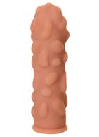 Телесная насадка на фаллос с крупными бугорками Extreme Sleeve 011 L-size (16,4 см)