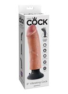 Вибромассажер на присоске Vibrating Cock - 20,3 см.