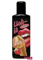 Съедобная смазка Lick It со вкусом земляники - 50 мл.