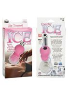 Розовый вибромассажер с замораживающейся насадкой Foreplay Ice Chill Massagers
