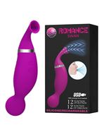 Двусторонний стимулятор Romance Swan - с вибрацией и функцией всасывания
