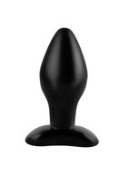 Черная анальная пробка Large Silicone Plug среднего размера (13 см)