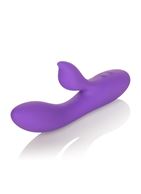 Фиолетовый вибромассажер с лепестком для стимуляции клитора Silhouette S19