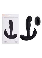 Черный стимулятор простаты Remote Control Prostate Stimulator with Rolling Ball - 13,3 см.