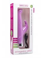 Розовый перезаряжаемый вибратор Rechargeable Rabbit Pink - 23,5 см.