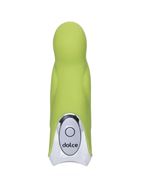 Нежно-зелёный вибратор Dolce Jaxon - 12,5 см.