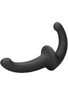 Черный безремневой страпон Silicone Strapless Strapon