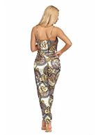 Женская атласная пижама Donatella с фантазийным узором