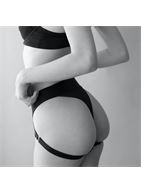 Черные трусики для насадок Heroine Lingerie Harness - размер M
