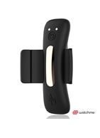 Черная вибровкладка в трусики с пультом-часами Anne's Desire Vibro Panty Wireless Watchme