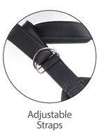 Кофейный сдвоенный поясной страпон Strap-On Harness with 7" Two Cocks One Hole (19,1 см)