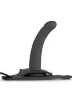 Черный женский страпон Harness With Silicone Dildo (13,5 см)