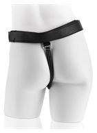 Коричневый страпон на трусиках Strap-on Harness Cock - 20,3 см.