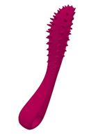 Малиновый вибратор Temptation Wand с шипиками (22 см)