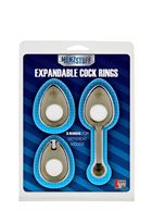 Набор из 3 дымчатых эрекционных колец MENZSTUFF EXPANDABLE COCKRING SET