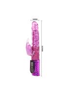 Розовый вибратор со стимулятором клитора Love Stroker - 26,5 см.