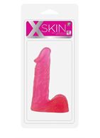 Розовый гелевый фаллоимитатор XSKIN 6 DONG (15 см)