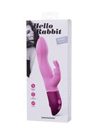Розовый вибратор кролик Hello Rabbit (24,5 см)