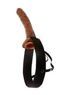 Коричневый фаллопротез Chocolate Dream Hollow Strap-On (27 см)