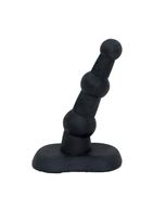 Чёрный анальный стимулятор с широким основанием EXHILARATOR ANAL PLUG 4 BLACK - 10,2 см.