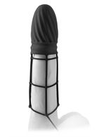 Чёрная насадка Silicone Gladiator Extension - 14 см.