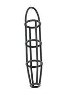 Серая насадка-клетка на пенис Cockcage with ball strap №30 