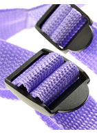 Фиолетовая страпон-система 7 Strap-On Suspender Harness Set с реалистичной насадкой - 19 см.
