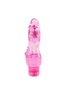 Розовый вибратор Embrace с шипиками (19 см)