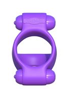 Эрекционное кольцо с двумя виброэлементами Squeeze Play Couples Ring