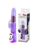 Сиреневый вибратор ротатор Deluxe Dream Lover с клиторальным отростком (26 см)