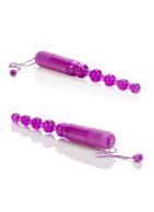 Фиолетовая анальная цепочка Waterproof Vibrating Pleasure Beads