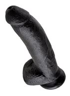 Чёрный фаллоимитатор 9 Cock with Balls - 22,9 см.