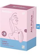 Розовый вакуум-волновой стимулятор с вибрацией Vulva Lover 3