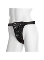 Трусики с двумя плагами Double Penetration Velvet Harness with 2 plug