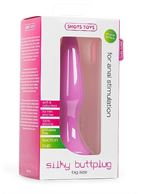 Розовая анальная пробка Silky Buttplug Big - 15,5 см.