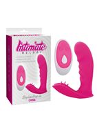 Малиновый клиторально-вагинальный стимулятор Strapless Strap-on (11,9 см)