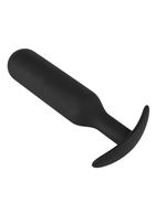 Черная утяжеленная анальная пробка Anal Trainer Medium (18 см)