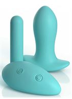 Белые трусики Remote Bow-Tie G-String с вибрацией и анальным стимулятором