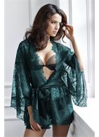 Роскошный кружевной халат кимоно