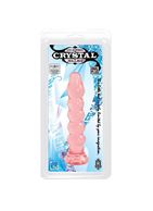 Силиконовая анальная елочка розового цвета Crystal Jellies Anal Plug Bumps (15,2 см)