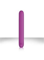 Плоский фиолетовый вибромассажер Serenity Purple USB из силикона - 20,3 см.